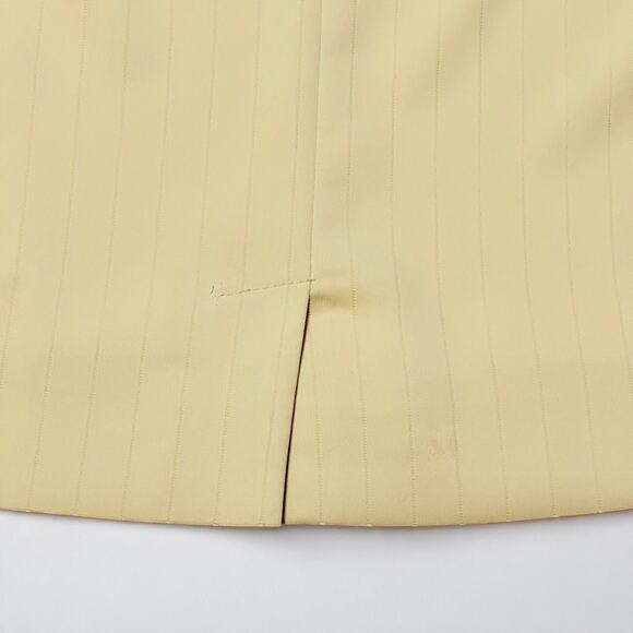 Vintage Jessica Ash New York Yellow Pinstripe Career Suit Skirt & Blazer Size 14 - Picture 12 of 13